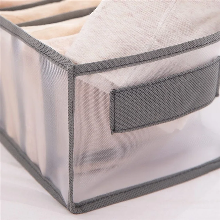 5PCS Closet Underwear Drawer Organizer Gauze Storage Divider Box für Socken BHs - Schwarz