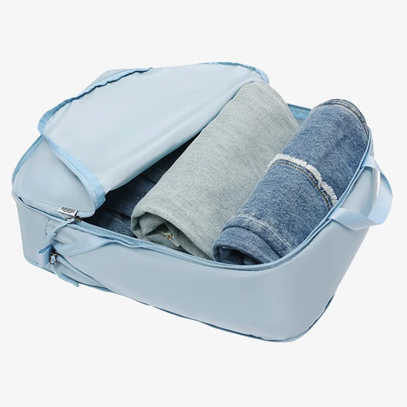 YISIDAN YSD-0622 Travel Luggage Extensible Storage Bag Compression Packing Cube Size L - Blue