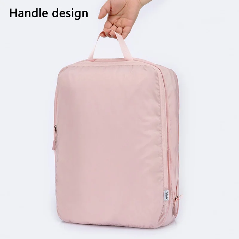 YISIDAN YSD-0622 Travel Luggage Extensible Storage Bag Compression Packing Cube Size L - Blue
