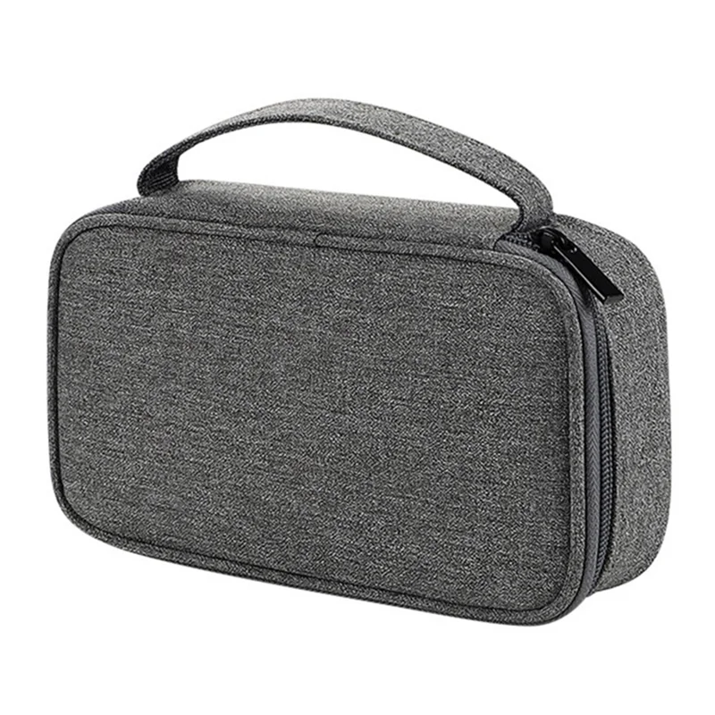Travel U Disk Data Cable Organizer Digital Accessories Storage Bag, Size M - Dark Grey