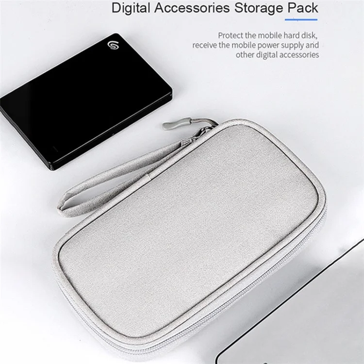 Travel Cable Organizer Waterproof Portable Digital Storage Bag, Size S - Grey