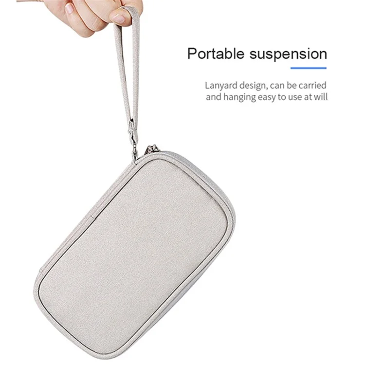Travel Cable Organizer Borsa digitale portatile impermeabile, Dimensione S - Grigio