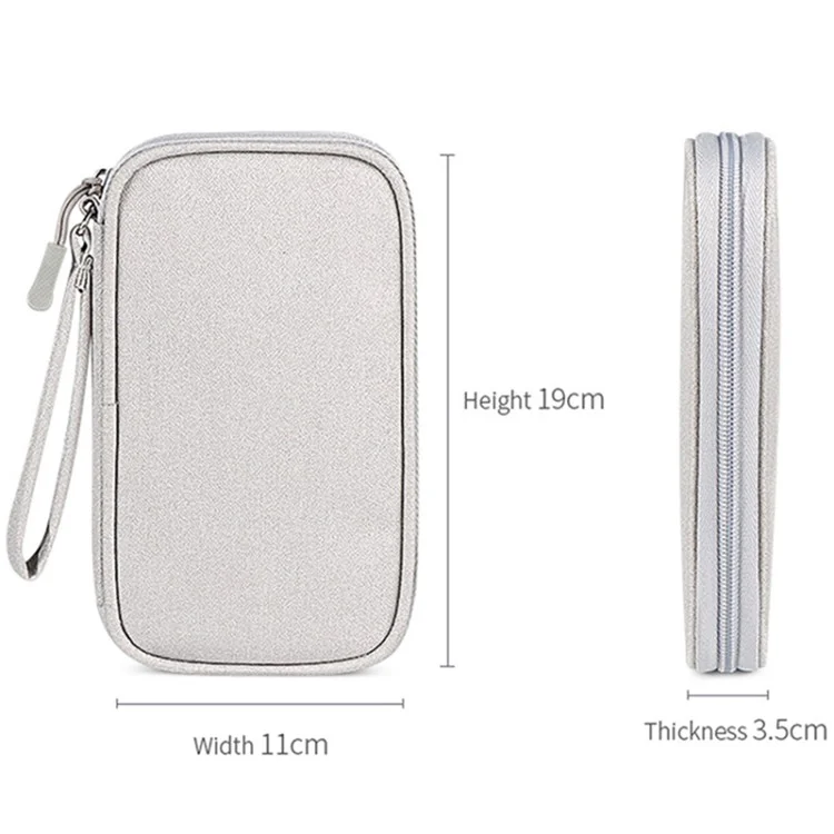 Travel Cable Organizer Borsa digitale portatile impermeabile, Dimensione S - Grigio
