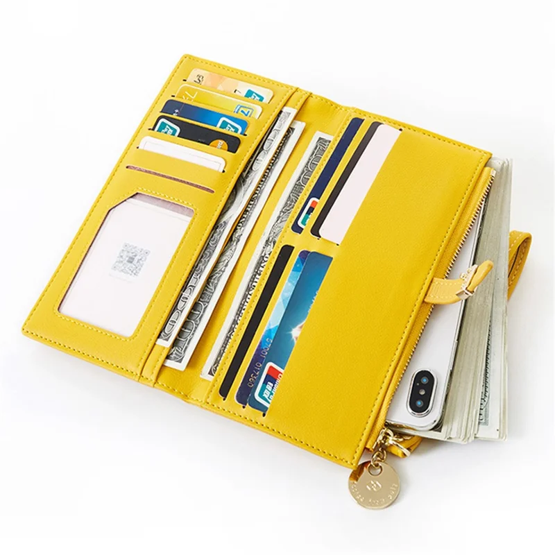 FOREVER YOUNG PL821-4-1 Stylish Women Long Wallet PU Leather Clutch Bag - Red