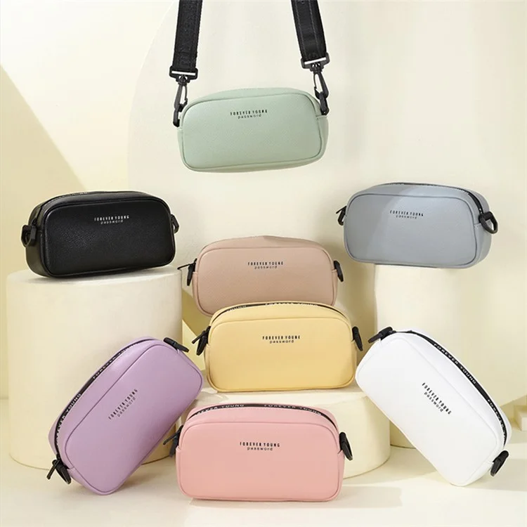 FOREVER YOUNG PL827-92 Stylish Casual PU Leather Women Crossbody Bag - Apricot