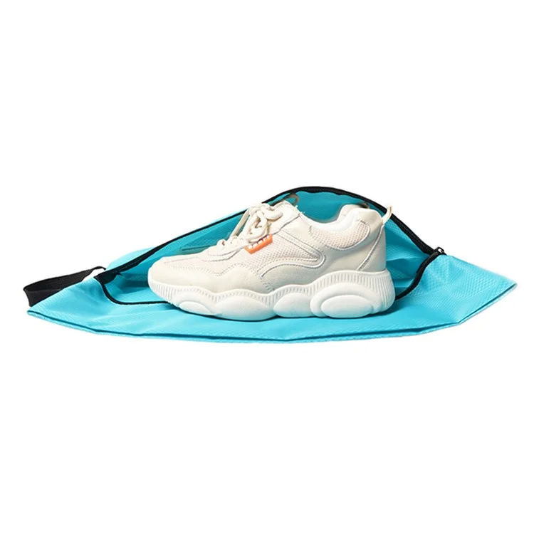 xd-01 Travel Shoes Storage Bag Waterproof Nylon Sneakers Sandals Tote Bag - Navy Blue