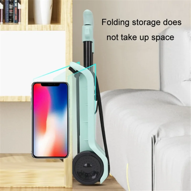 Folding Shopping Trolley 2-Wheels Shopping Cart Grocery Trolley with Storage Bag - Green