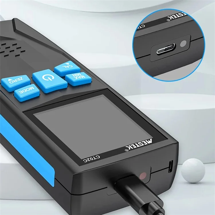 MESTEK CT02C 0-1500um Car Paint Coating Thickness Gauge USB Rechargeable Fe / Nfe Thickness Meter