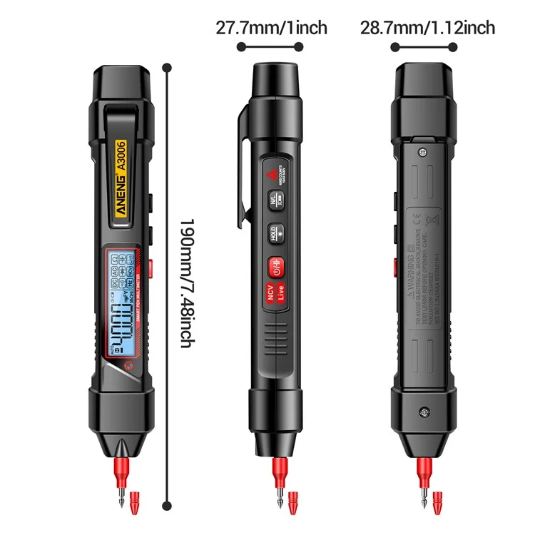 ANENG A3006 4000 Counts Digital Multimeter AC / DC Voltage Tester Electrician Tool, High-end Version