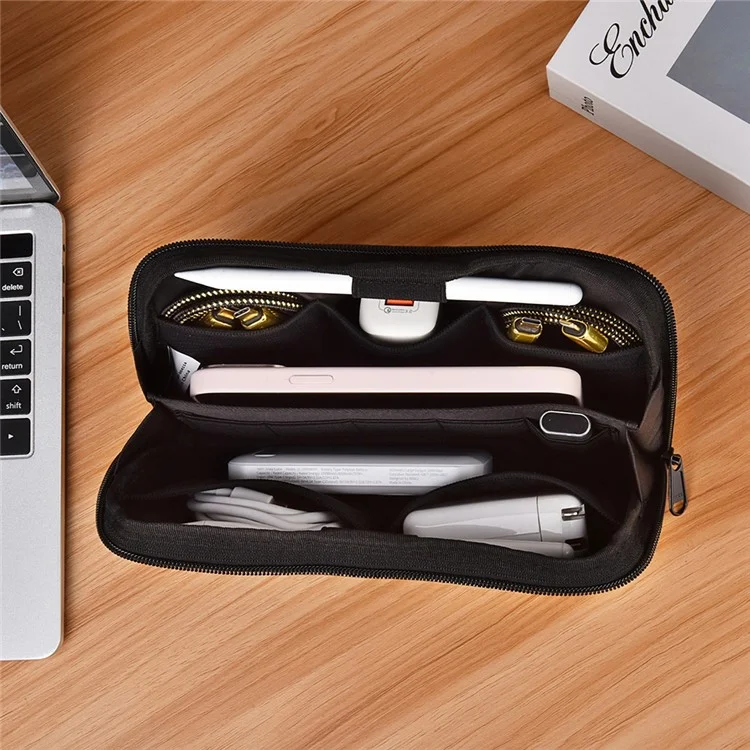 WIWU Alpha Waterproof Polyester Storage Bag Pouch for Pen. Cell Phone, Cable, Wall Charger