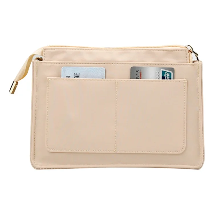Organizador de inserciones portátil 968 Bolso de cosméticos impermeable para viajes, talla XL - Caqui