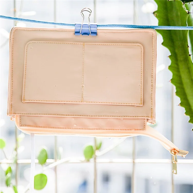 Organizador de inserciones portátil 968 Bolso de cosméticos impermeable para viajes, talla XL - Caqui