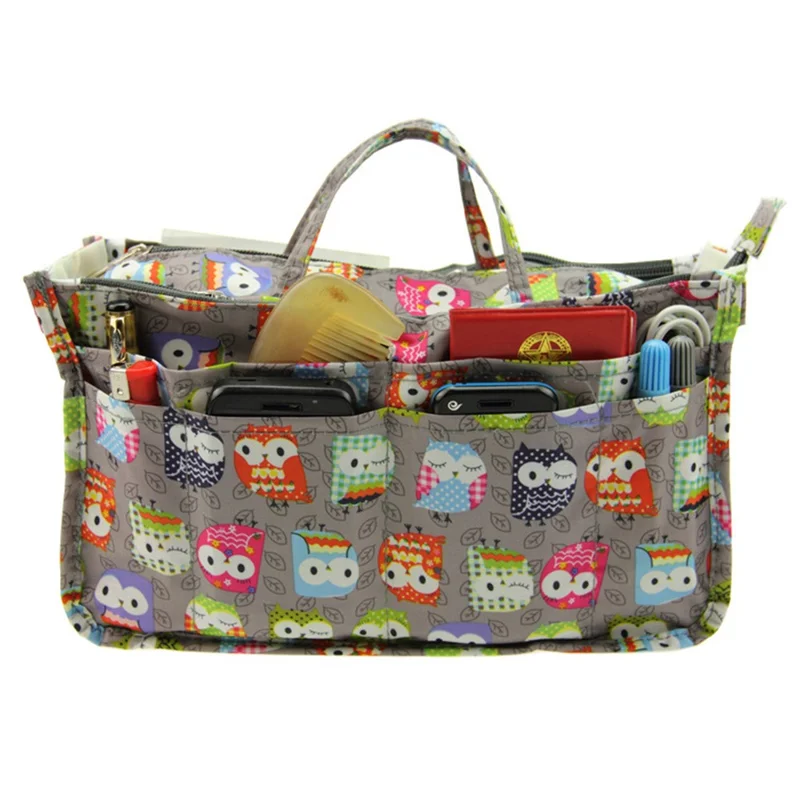 1309 Waterproof Oxford Cloth Portable Cosmetic Bag Travel Toiletries Handbag - Owl