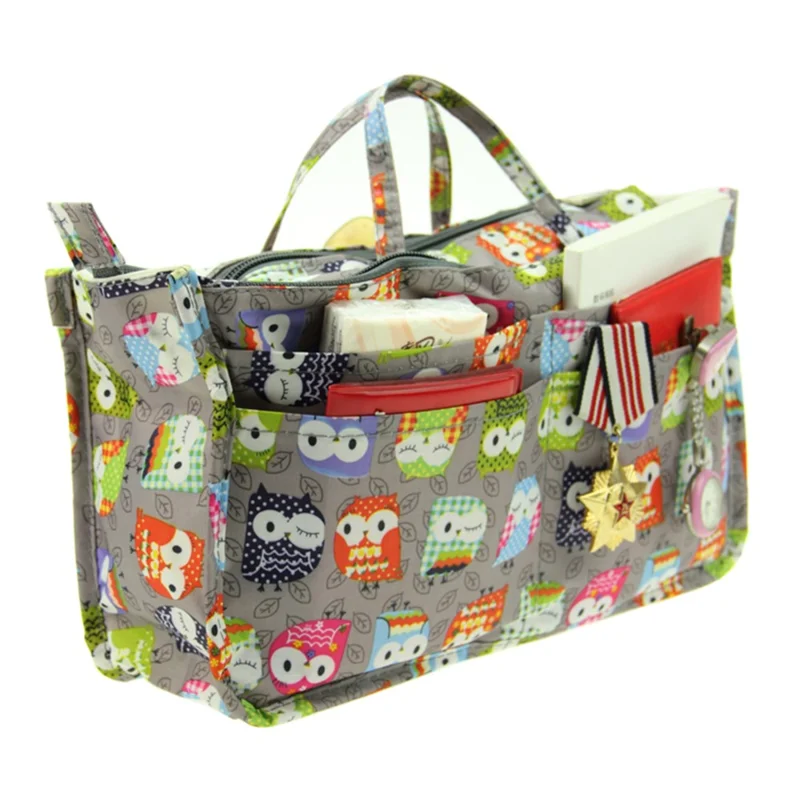 1309 Waterproof Oxford Cloth Portable Cosmetic Bag Travel Toiletries Handbag - Owl