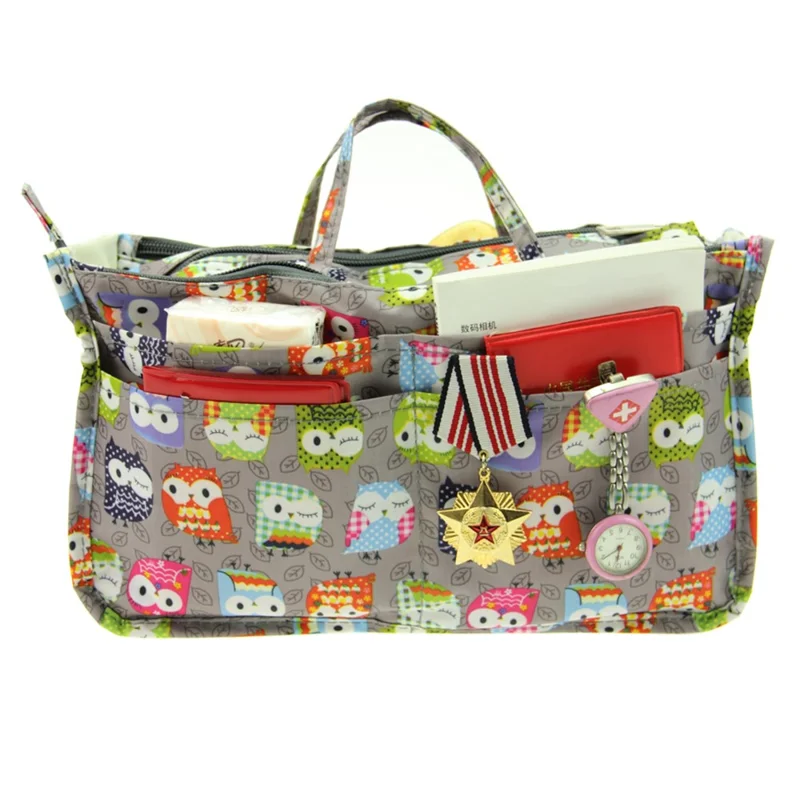 1309 Waterproof Oxford Cloth Portable Cosmetic Bag Travel Toiletries Handbag - Owl