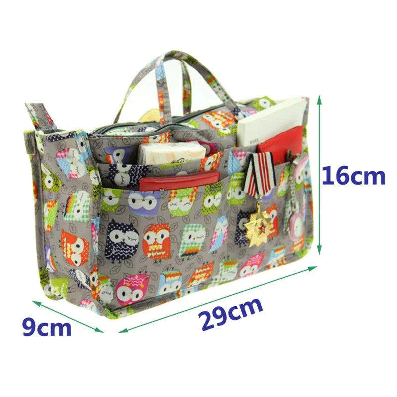 1309 Waterproof Oxford Cloth Portable Cosmetic Bag Travel Toiletries Handbag - Owl