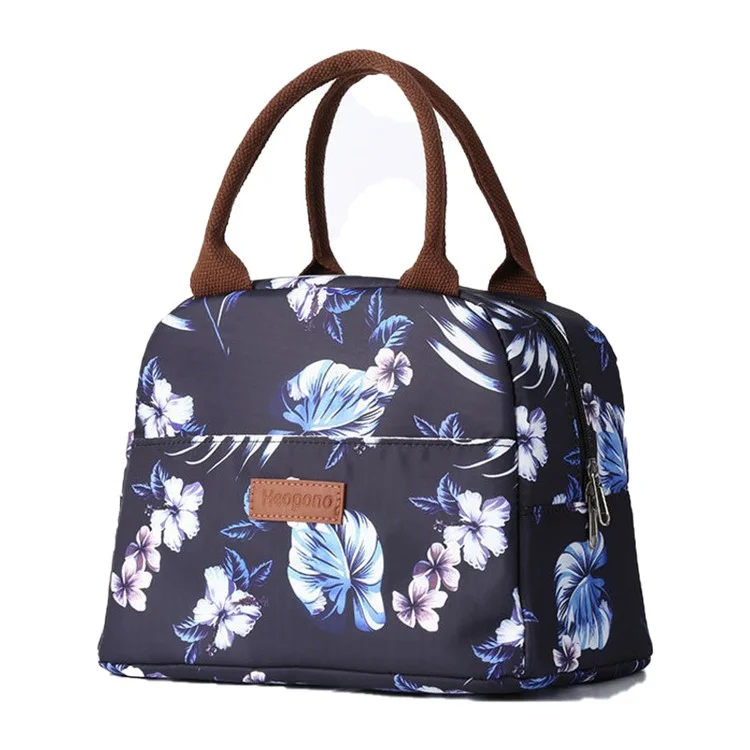 HEOPONO Stylish Insulated Lunch Tote Bag Oxford Cloth Bento Box Cooler Bag - Fleur