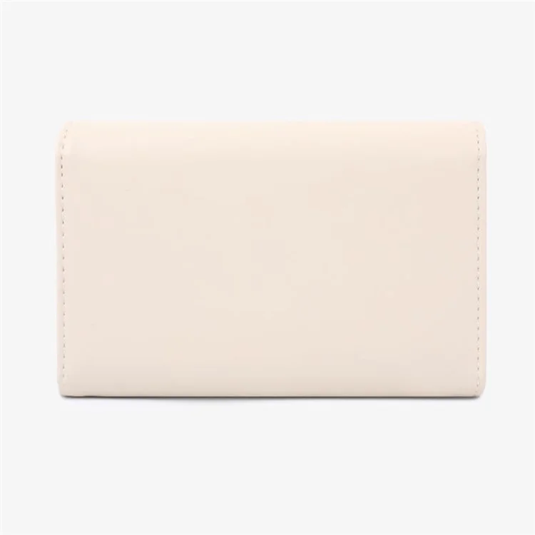 TAILIAN T6223-028 PU Leather Wallet Women Card Cash Holder Folding Purse - Beige