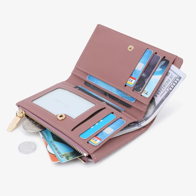 TAILIAN T2607-029 Crocodile Texture PU Leather Women Wallet with Zipper Pocket - Green