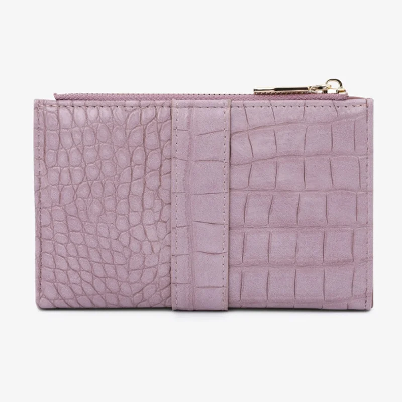 TAILIAN T2607-029 Crocodile Texture PU Leather Women Wallet with Zipper Pocket - Green
