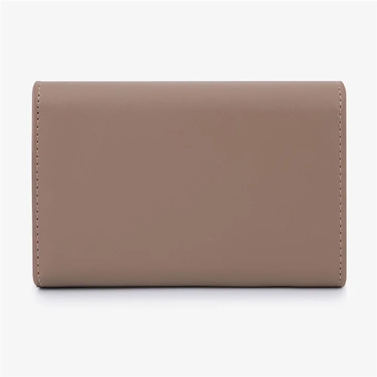 TAILIAN T6223-009 Cartera vintage de piel sintética Trifold Monedero con cremallera - Rojo 