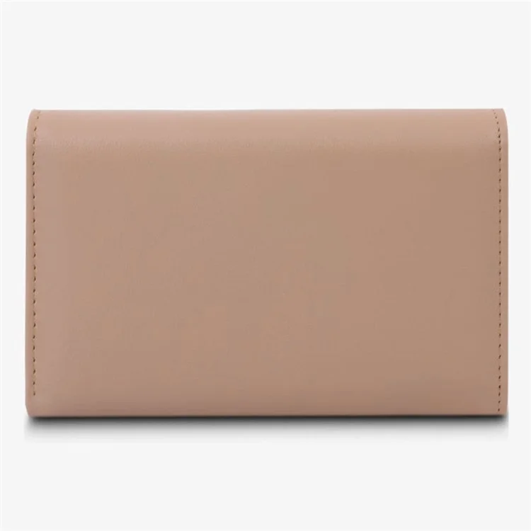 TAILIAN T6223-034 Short Wallet Soft Leather Trifold Purse with Zipper Coin Pocket - Red