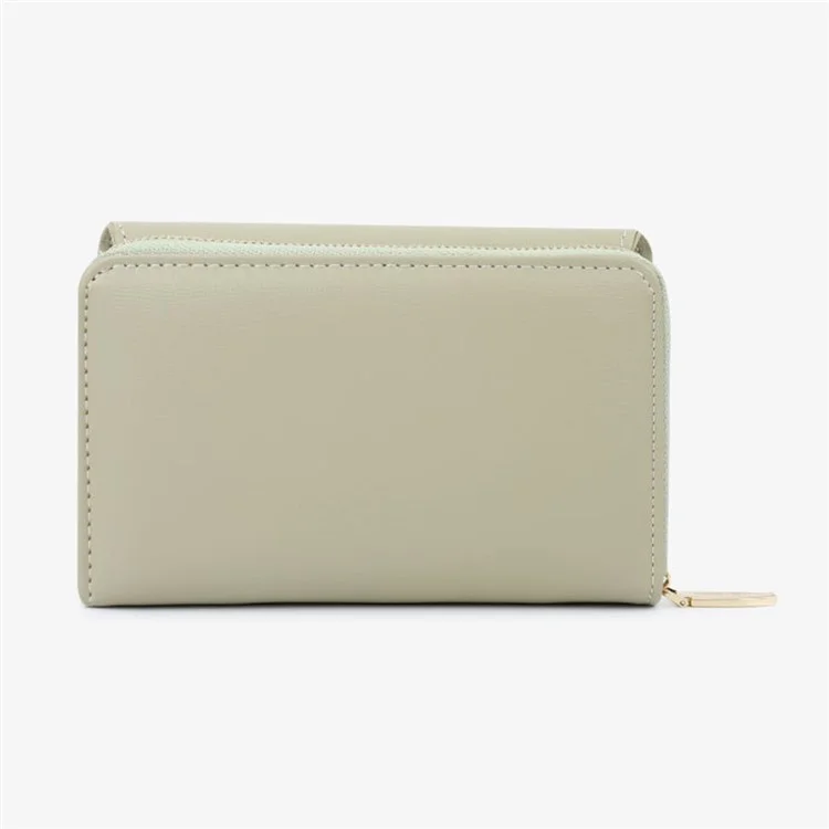 TAILIAN T2713-015 Leather Trifold Ladies Wallets Coin Zipper Long Purse - Pink