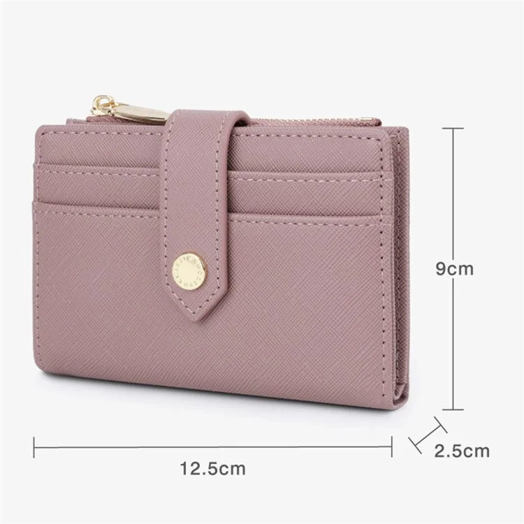 TAILIAN T2602-342 Petit portefeuille pour femme Sacs à fermeture éclair Poches de trésorerie Multilogements Cadeaux - Raisin Violet