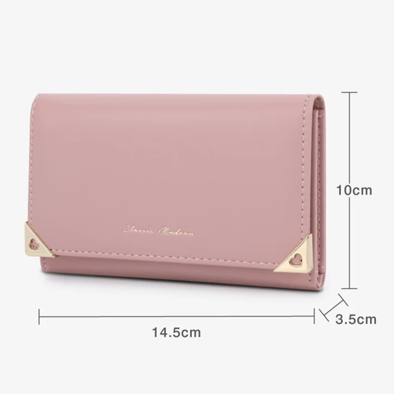 TAILIAN T6223-041 Foldable Short Wallet Trifold Leather Pocket Purse Card Holder - Blue