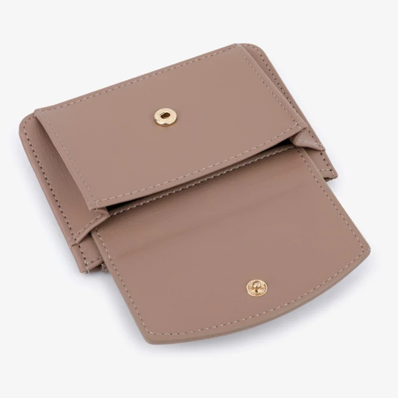 TAILIAN TB149-001 Small Wallet Zipper Card Holder Coin Changes Purse with Keychain - Orange