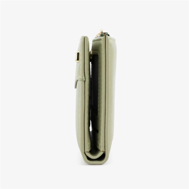 TAILIAN T2602-337 Короткий бифольдный бумажник с окошком для удостоверения личности, держателем для карт, отделением для купюр и монет - зеленый