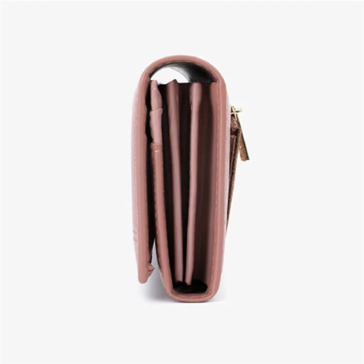 TAILIAN T8603-001 Portefeuille Femme Poche Zippée en Cuir PU avec Boucle Magnétique - Noir