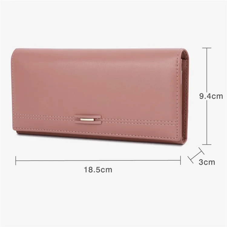 TAILIAN T8603-001 Portefeuille Femme Poche Zippée en Cuir PU avec Boucle Magnétique - Noir