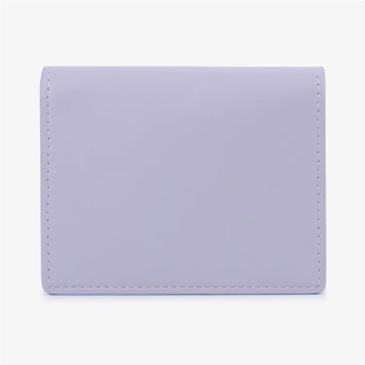 TAILIAN TB142-002 Portefeuille pour femme Couleur unie Cuir PU Petite Porte-monnaie - Violet