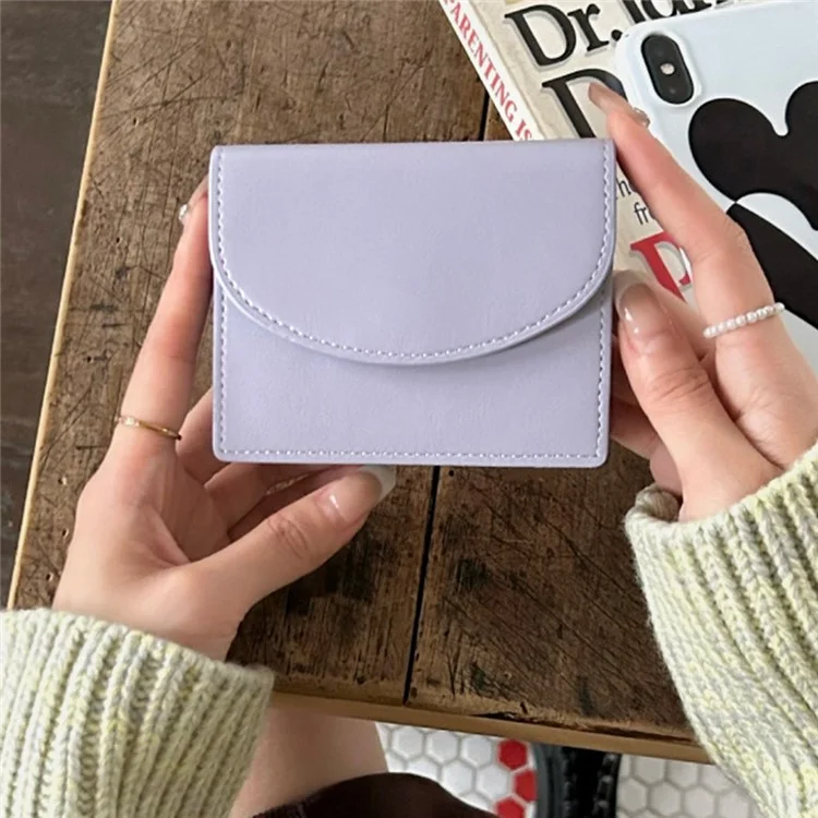 TAILIAN TB142-002 Portefeuille pour femme Couleur unie Cuir PU Petite Porte-monnaie - Violet