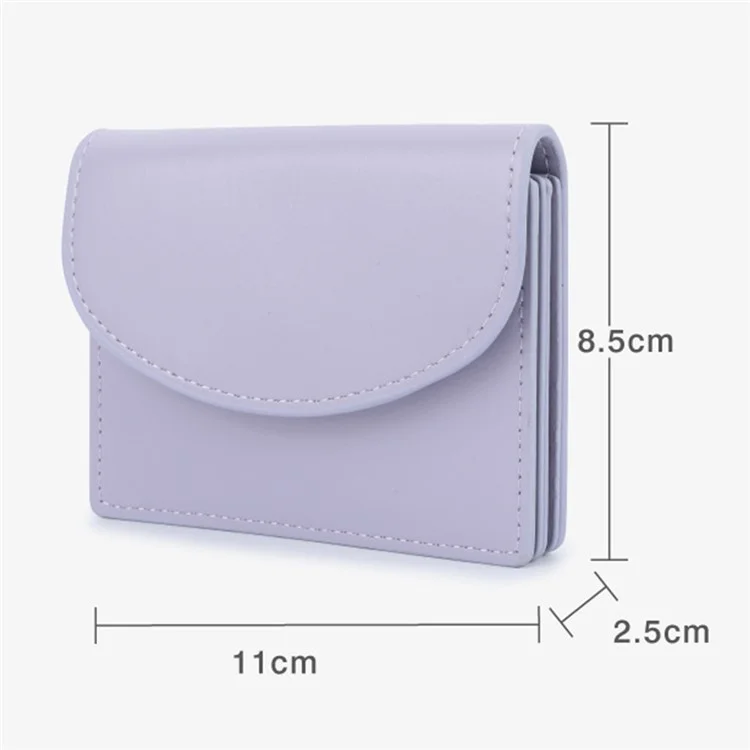 TAILIAN TB142-002 Portefeuille pour femme Couleur unie Cuir PU Petite Porte-monnaie - Violet