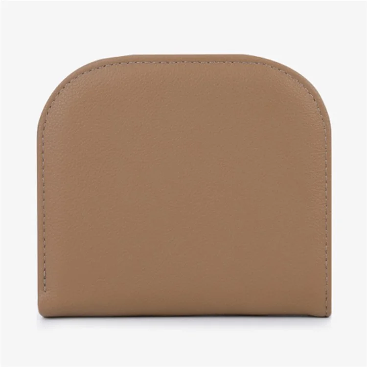 TAILIAN T2052-001 Mini Women Purse Semicircle Solid Color Girl Cash Wallet - Apricot