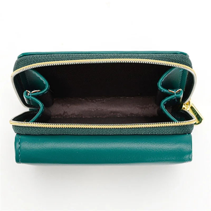 5587 Women's Wallet PU Leather Card Holder Pouch Coin Storage Clutch Purse - Green