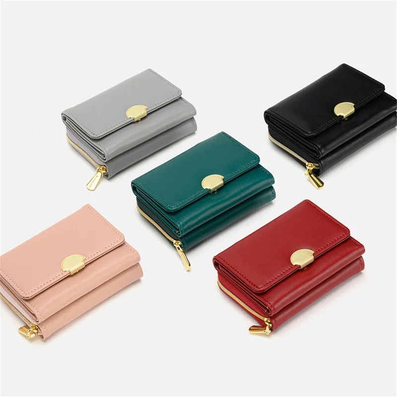 5587 Women's Wallet PU Leather Card Holder Pouch Coin Storage Clutch Purse - Green