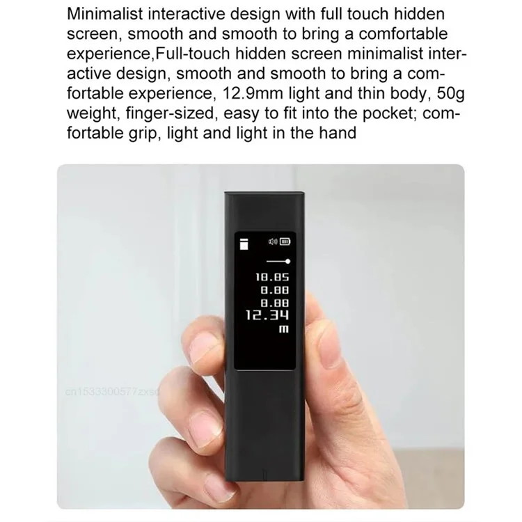 XIAOMI YOUPIN DUKA LS5 Laser Rangefinder Distance Meter OLED Touch Screen 40M Electronic Digital Ruler