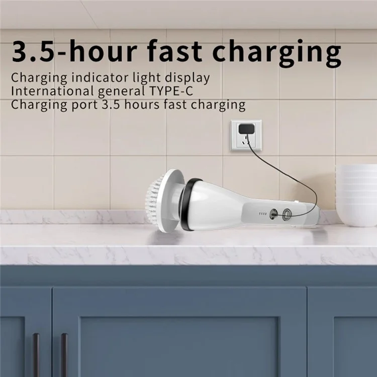 S1 Multifonction Ménage Wireless Electric Cleaning Brush avec Poignée Amovible