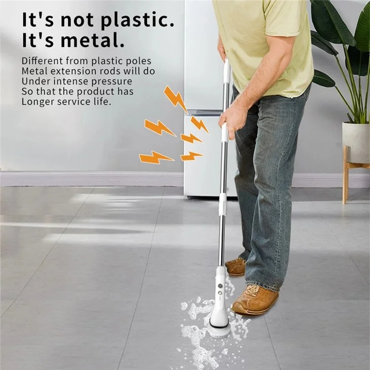 S1 Multifonction Ménage Wireless Electric Cleaning Brush avec Poignée Amovible