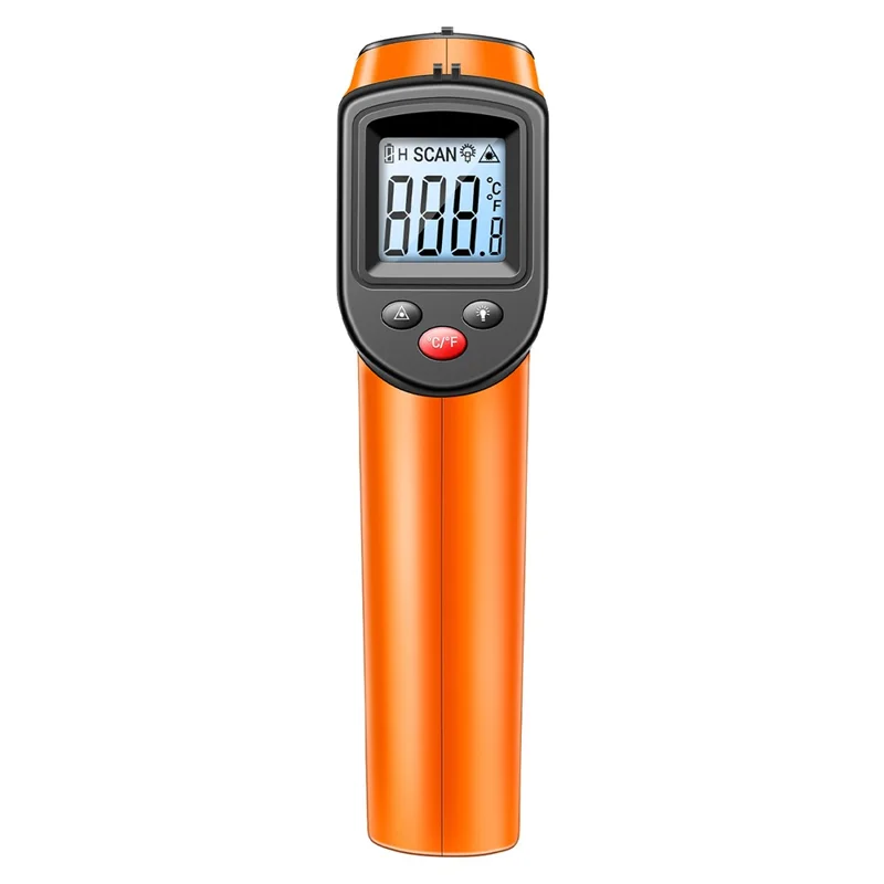 ANENG TH201 Handheld Thermometer LCD Digital IR Laser Sensor Temperature Tester - Orange