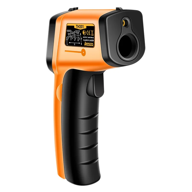 ANENG TH201 Handheld Thermometer LCD Digital IR Laser Sensor Temperature Tester - Orange