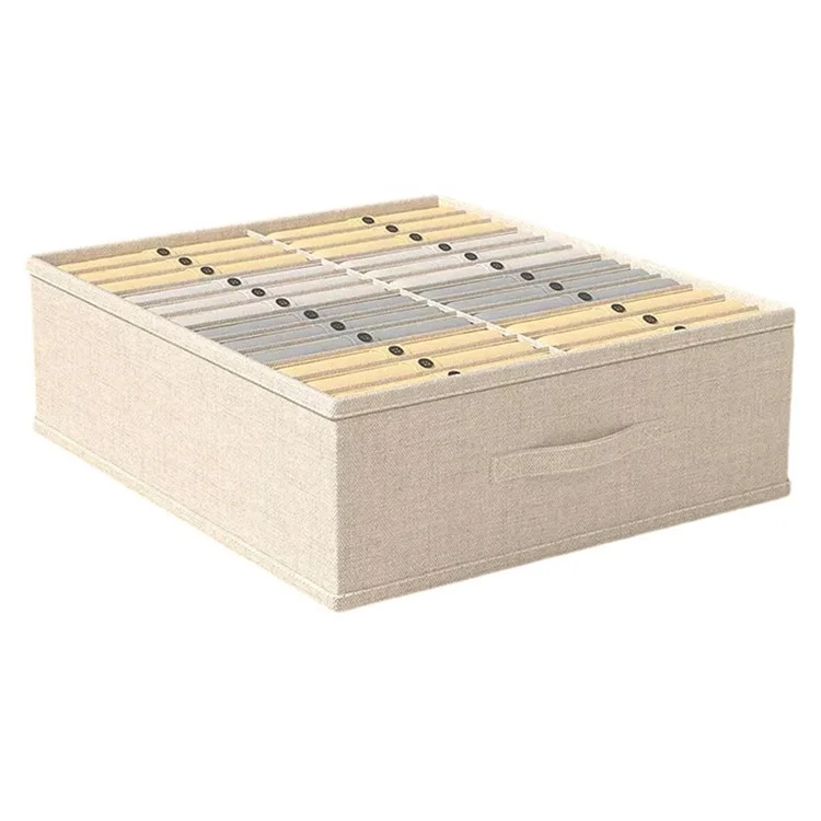 24 Cells Oxford Cloth Drawer Organizer Closet Divider Storage Box for Socks, Underwear - Beige