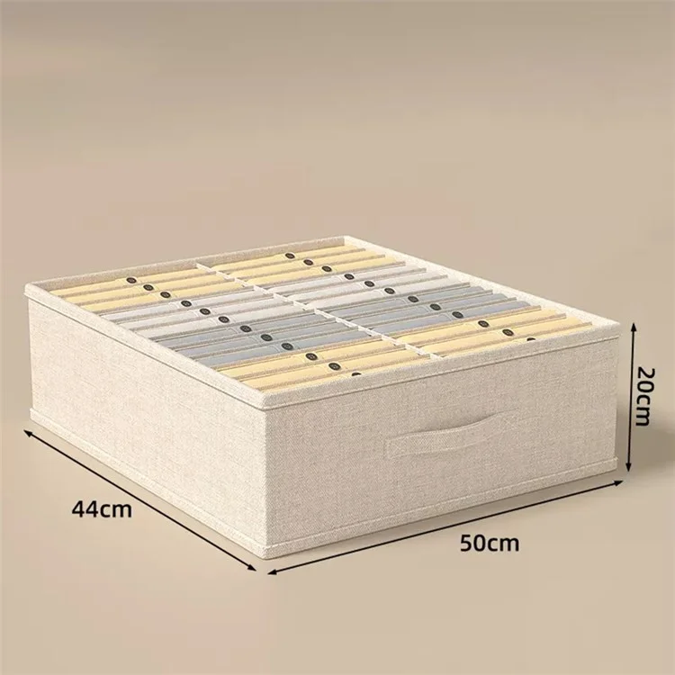 24 Celillas Caja de Almacenamiento de Divisor Divisor Organizador de Cajas de Tela Oxford Para Calcetines, Ropa Interior - Beige