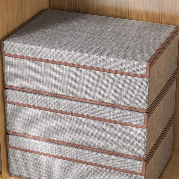 JJTZ 44 x 29 x 12,5 cm 3-in-1 Style Style 17 Grids Box Con Coperchio Per Biancheria Intima e Calzini - Grigio Scuro