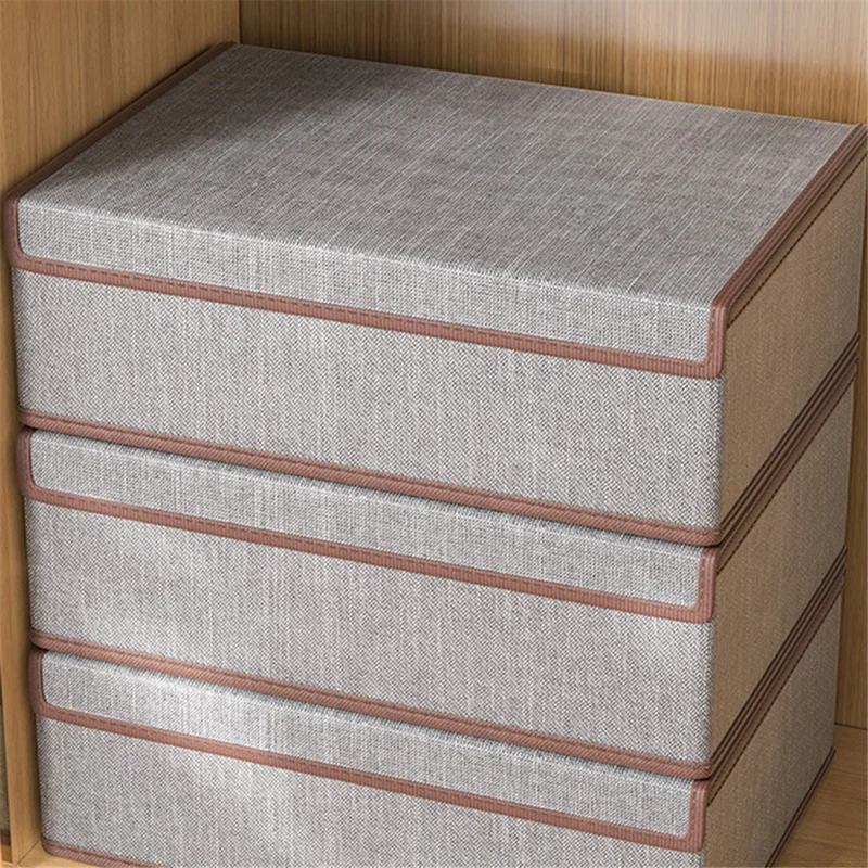 JJTZ 32 x 26 x 12cm Cassetto Stile 13 Griglie Scatola di Immagazzinaggio per Mutande Calze Organizzatore con Coperchio - Beige 