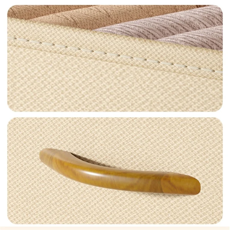 Caja de Almacenamiento de Armario de Talla XL Organizador de Divisor de Cajón con Asa para Pantalones Suéter - Beige