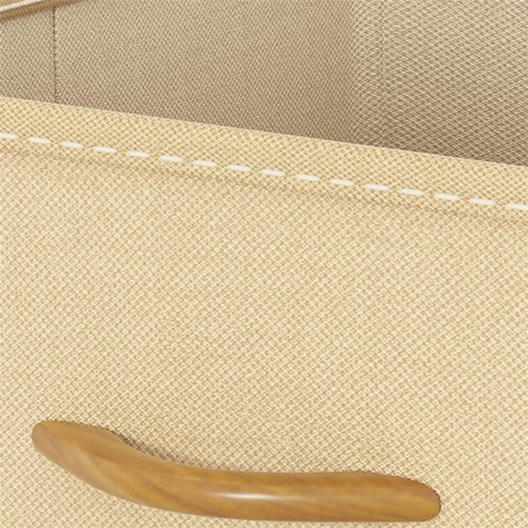 Caja de Almacenamiento de Armario de Talla XL Organizador de Divisor de Cajón con Asa para Pantalones Suéter - Beige